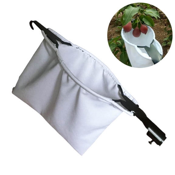 Fruit Picker with Basket, Unique Blades & Soft Cloth Bag, Serrated Blades Equipment for Picking Apples Peaches Pears Oranges Citrus without Damage (Ideal for Home Orchard Park