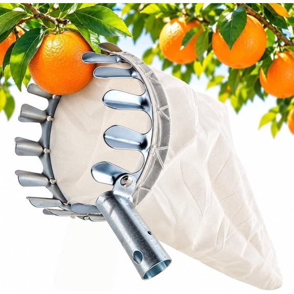 Fruit Picker Head Basket with Pole Attachment,Collection Telescoping ...