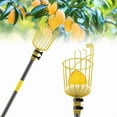 thumbnail image 1 of Fruit Picker Mango Picker, 66 Inch Long Heavy Duty Fruit Picker Tool with Fruit Basket, Adjustable Splicing Extension Apple Picking Grabber with Poles and Basket, 1 of 10