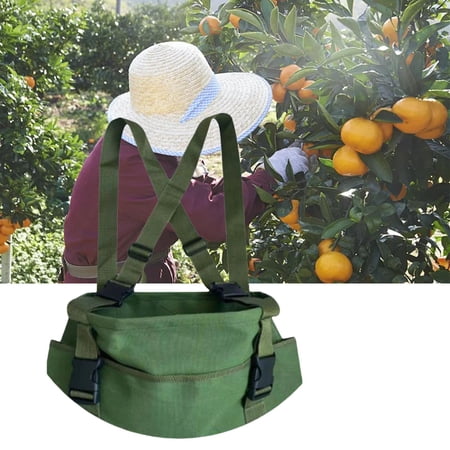 Fruit Picking Bag, Harvest Picking Apron, Multi Function Foraging Bag, Storage Pouch, Garden Apron for Garden Outdoor Orchard Farm