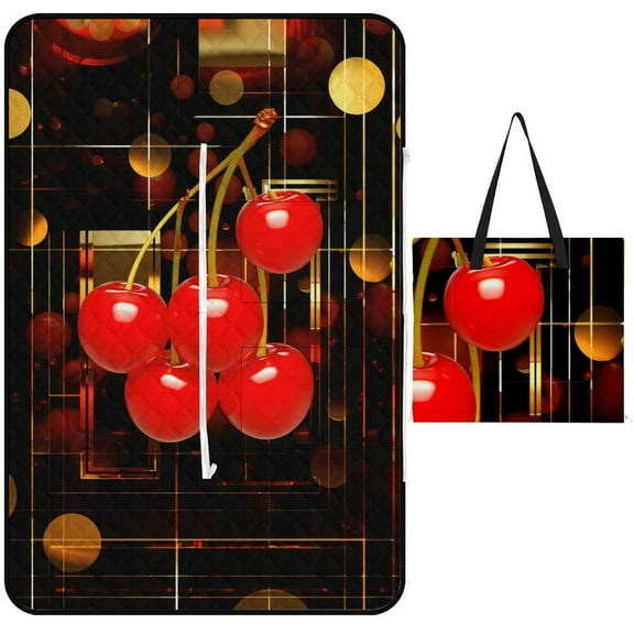 Fruit Picnic Blanket Waterproof Outdoor Beach Blanket Hand-held Pad Suitable for Travel, Camping, Beach, Family Gatherings