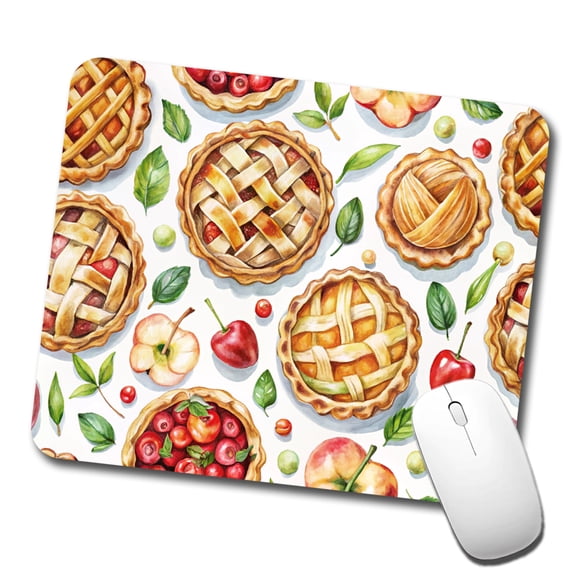 Fruit Pies Apple Cherry Mouse Pad Low Profile Gaming Mat