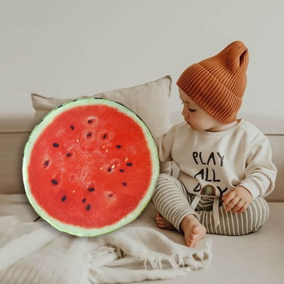 Fruit Pillow 15.35X15.35X2.76 Inch Fruit Slice Round Throw Pillows With Sponge Stuffed Floor Cushion For Home Camping Tent Cushion Easy To Use