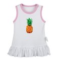 thumbnail image 1 of Fruit Pineapple Pattern Dresses For Baby, Newborn Babies Skirts, Infant Princess Dress, 0-24M Kids Graphic Clothes (White Sleeveless Dresses, 0-6 Months), 1 of 4