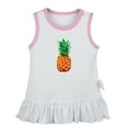thumbnail image 1 of Fruit Pineapple Pattern Dresses For Baby, Newborn Babies Skirts, Infant Princess Dress, 0-24M Kids Graphic Clothes (White Sleeveless Dresses, 6-12 Months), 1 of 4