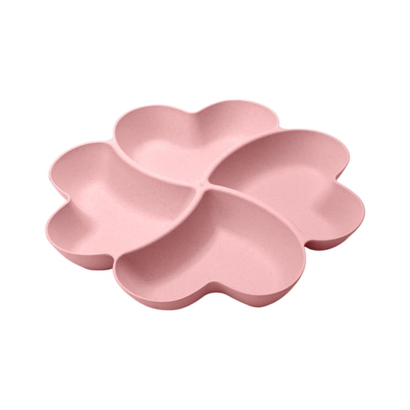 Fruit Plate 2 Heart Shaped Serving Tray for Chips Dips Candy Fruit and Condiment Platter Great for Party Snacks and Guests,27cm,Pink