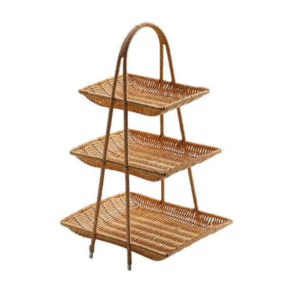 Fruit Plate Jewelry Trinket Tray Makeup Organizer Shelf, Cosmetic Rack Cupcake Stand Decoration for Celebration Countertop Party Bathroom 3 Tier