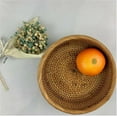 thumbnail image 1 of Fruit Plate,Round Keys Basket Bowl For Entryway Hand Woven Wicker Storage Basket Rattan Decorative Basket Fruit Candy Cake Food Serving Basket Tray For Keys Wallet Cell Phone And More, 1 of 6