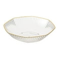 thumbnail image 1 of Fruit Plate Salad Plate Modern Fruit Dishes for Countertops Home Table Centerpiece, Lightweight Striped Plastic Serving Bowl for Snack Candy, Living Room & Party , Hot Stamping-Transparent White*1, 1 of 6