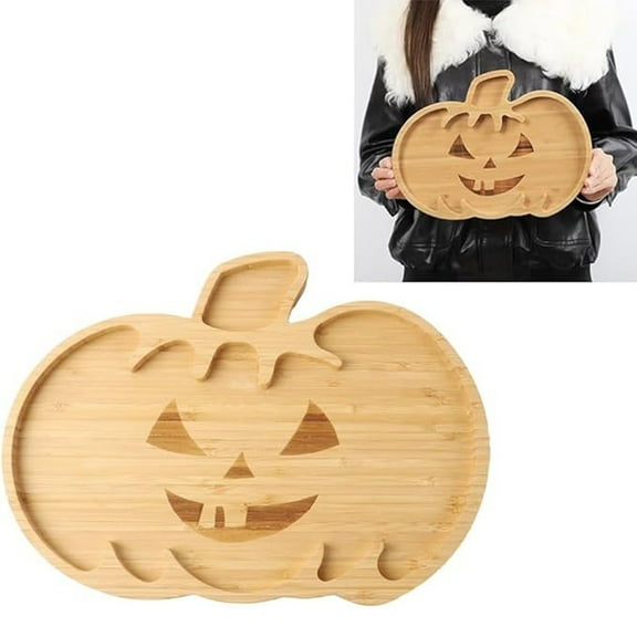 Fruit Plate,Snack Tablett Aus Holz Kürbisform Perfekt Für Die Unterhaltung Gästen Während Des Urlaubs