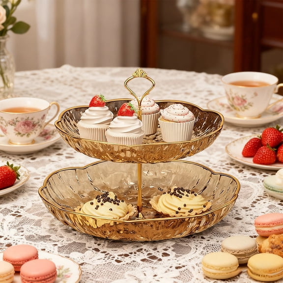 Fruit Plate Tray Cupcake Stand Decorative Dessert Plate Serving Trays Cake Stand for Decor Entertaining Birthday Home Wedding