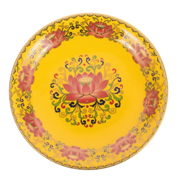 FELTECHELECTR Fruit Offering Plate Ceramics Buddhist 1Pc 5.9X5.9X2.6In