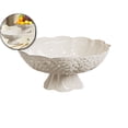 thumbnail image 1 of Fruit Plates Plastic Snack Tray with Detachable Base for Vegetables Candy Serving – White 9.8x9.8 Inch, 1 of 7
