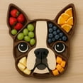 thumbnail image 1 of Fruit Platter Dog Shaped Solid Wood Serving Tray Wooden Charcuterie Board for Cheese Crackers and Snacks Black Single Piece JASKFLY, 1 of 1