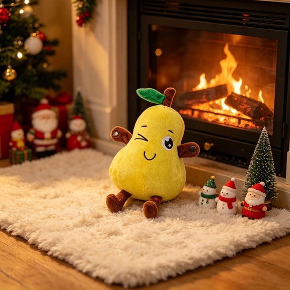 Fruit Plush Toy Sensory Soft Stuffed Fruit with Sound for Early Learning Tactile Auditory Play Cuddly Companion for Home Interactive Play
