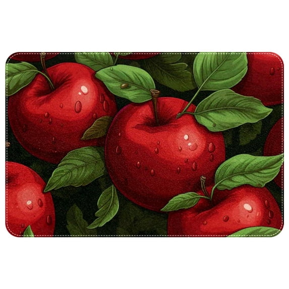 Fruit Polyester Non-Slip Machine Washable Chair Mats Floor Mat Area Rug Set