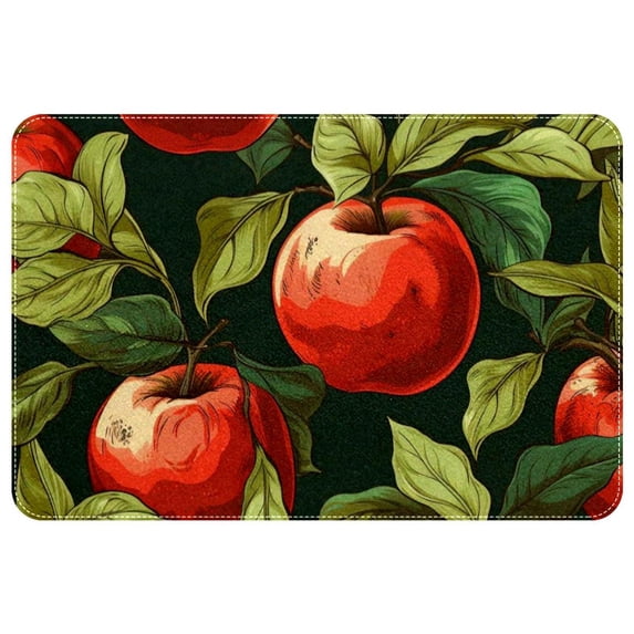 Fruit Polyester Non-Slip Machine Washable Floor Rug, for Office, Chair Rugs Included