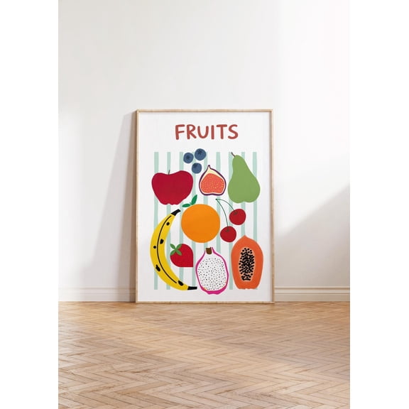 Fruit Poster, Unframed Paper Poster 8x10in