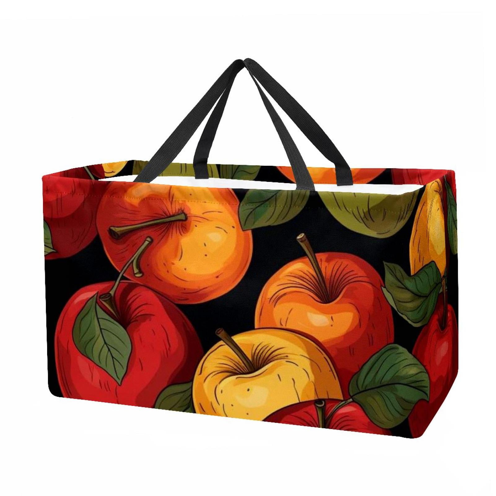 Fruit Premium Oxford Cloth Picnic Basket - Reusable, Foldable, Large Capacity Storage Box, Ideal ...