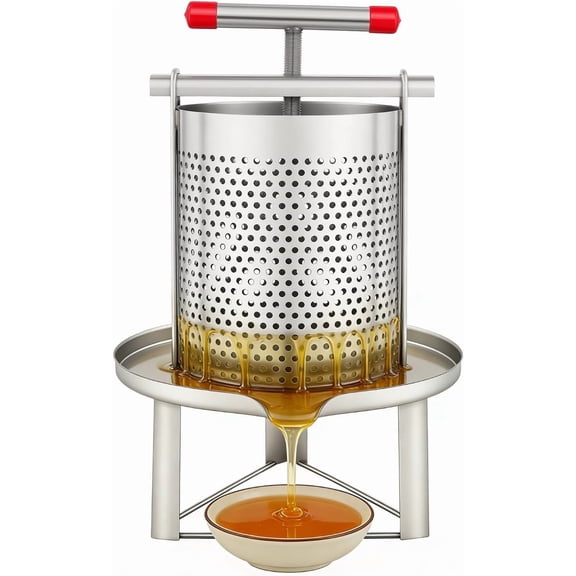 Fruit Press, 3.2 Gallon Honey Press Extractor | Beeswax Presser, Fruit , Manual Juice Maker, Cider & Nature Juice Making