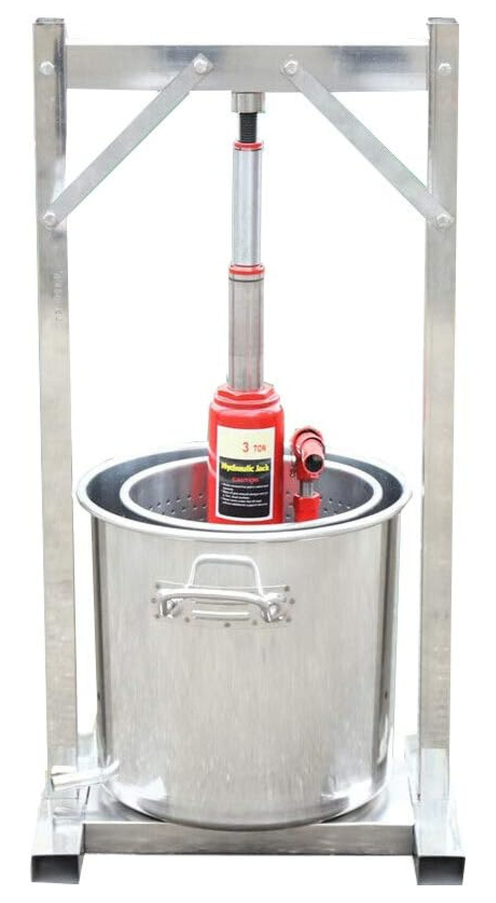 Fruit Press Crusher, 12L Stainless Steel Fruit Press Cider Grape Crusher Wine Juice Making