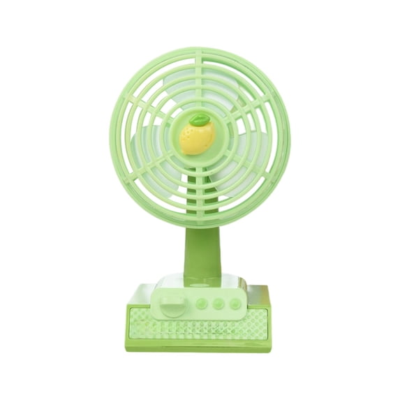 Fruit Print 3-Speed Rechargeable Small Fan, Quiet Desktop Portable Fan, Dorm Office Mini Fan, Summer Cooling Gift Idea