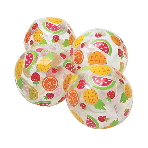 Fruit Print Beach Ball - Party Favors - 12 Pieces