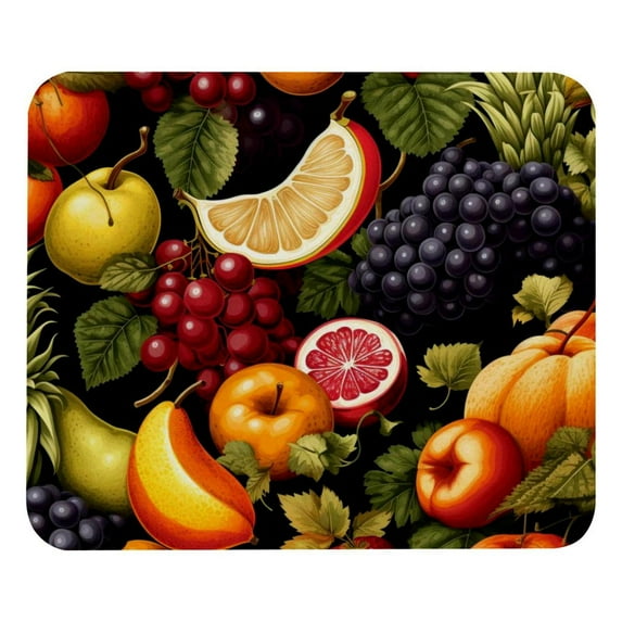 Fruit Printed Desk Mat Mousepad, Non-Slip Rubber Bottom, 8.3x9.8 Inch, Suitable for Office and Gaming