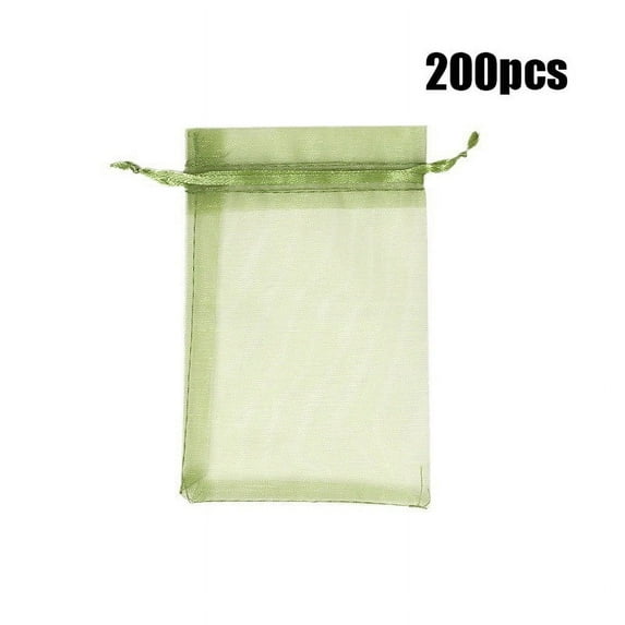 Fruit Protection Bags for Fruit Trees 4.2 x 4.8 Inch 200PCS,Green Mesh Fruit Netting Bag,Fruit Cover Net Bags with Drawstring for Grape Apple Mango Peach Protect from Insect Birds Squirrels