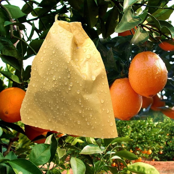 Fruit Protection Paper Bags 100pcs, Suitable for: Oranges, Peaches, Apples and Other Fruits and Vegetables, Orchards, Frosts, Plant Covers, 15*16.8cm