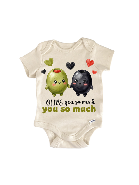Fruit Pun Olive - Baby Bodysuit