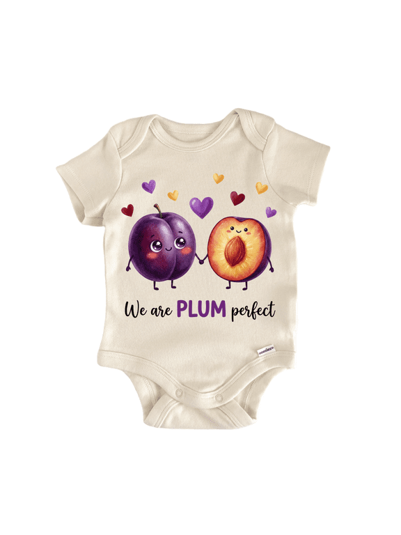 Fruit Pun Plum Perfect - Baby Bodysuit