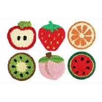 Fruit Punch Needle Coasters Kit,6-pattern punch needle Needle Coasters Kit ,Punch Art for Beginners,Suitable for Home Decoration