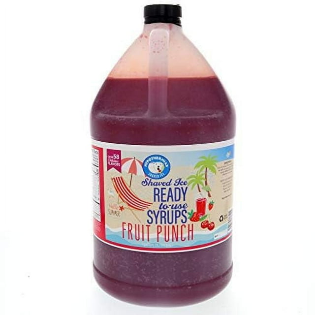 Fruit Punch Ready to Use Gallon (128 Fl. Oz) Hawaiian Snow Cone Flavors