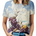 thumbnail image 1 of Fruit Purple Grapes T Shirts Basic T-Shirt Short Sleeve Ladies Tee Shirt Summer Graphic Clothing, 1 of 6