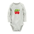 thumbnail image 1 of Fruit Raspberry Image Print Cute Rompers, Newborn Baby Unisex Bodysuits, Infant Jumpsuits, Toddler 0-12 Months Kids Long Sleeves Oufits (Gray, 6-12 Months), 1 of 4