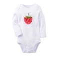 thumbnail image 1 of Fruit Raspberry Image Print Cute Rompers, Newborn Baby Unisex Bodysuits, Infant Jumpsuits, Toddler 0-12 Months Kids Long Sleeves Oufits (White, 0-6 Months), 1 of 4