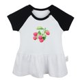 thumbnail image 1 of Fruit Raspberry Pattern Dresses For Baby, Newborn Babies Skirts, Infant Princess Dress, 0-24M Kids Graphic Clothes (Black Raglan Dresses, 0-6 Months), 1 of 4