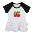 thumbnail image 1 of Fruit Raspberry Pattern Dresses For Baby, Newborn Babies Skirts, Infant Princess Dress, 0-24M Kids Graphic Clothes (Black Raglan Dresses, 0-6 Months), 1 of 4