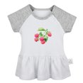 thumbnail image 1 of Fruit Raspberry Pattern Dresses For Baby, Newborn Babies Skirts, Infant Princess Dress, 0-24M Kids Graphic Clothes (Gray Raglan Dresses, 0-6 Months), 1 of 4