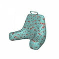 thumbnail image 1 of Fruit Reading Pillow Cover, Pop Cherries Gingham Checkered Background, Unstuffed Printed Bed Rest Case from Soft Fabric, XL Size, Aqua Vermillion, by Ambesonne, 1 of 4
