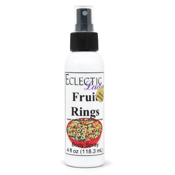 Fruit Rings Body Spray, Eclectic Lady, Hydrating Mist, Unisex (Double Strength), 4 oz
