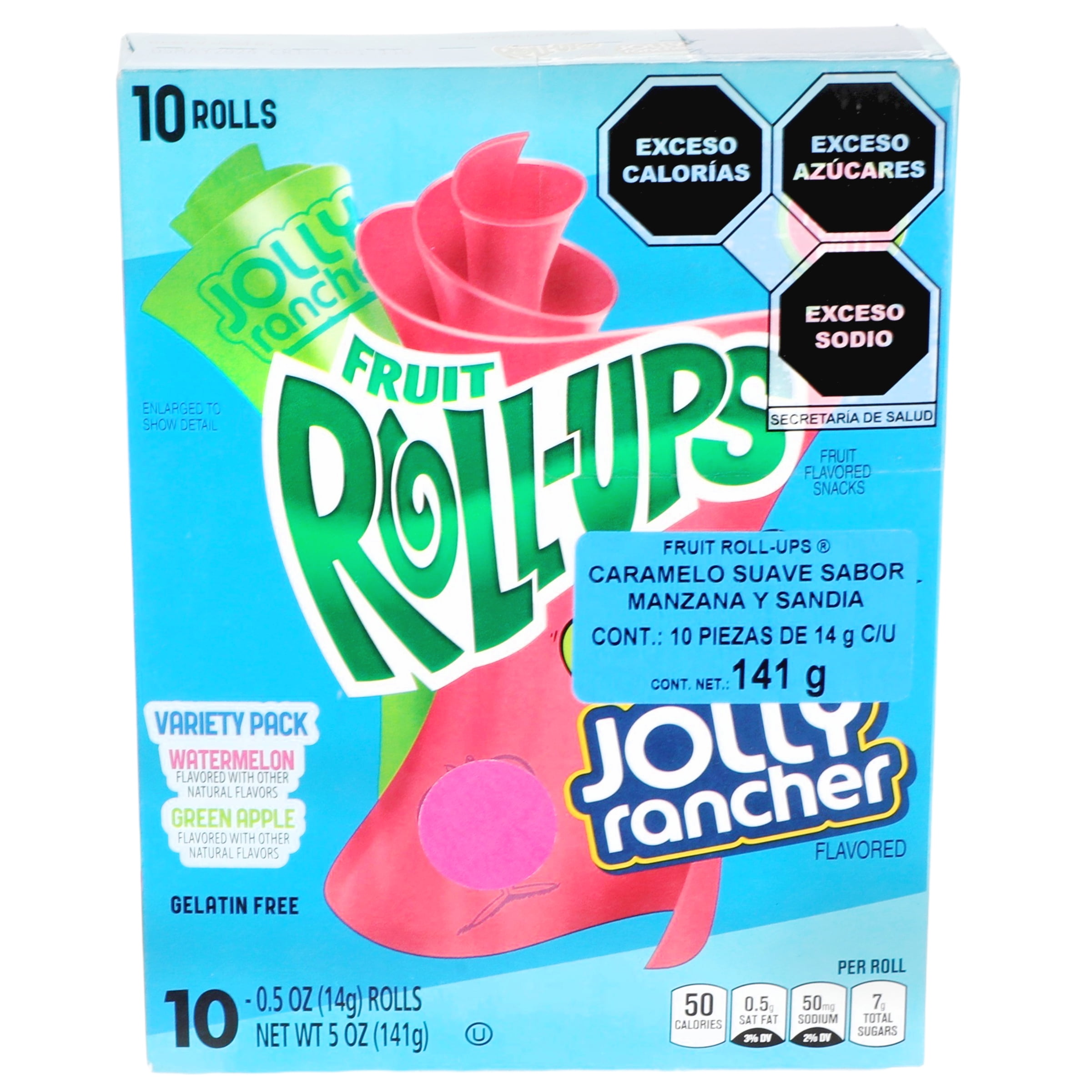 Fruit RollUps Jolly Rancher Juicy Fruit Flavored Snacks, Variety Pack