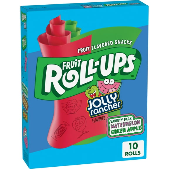 Fruit Roll-Ups Fruit Flavored Snacks, Jolly Rancher, Variety Pack, 10 ct