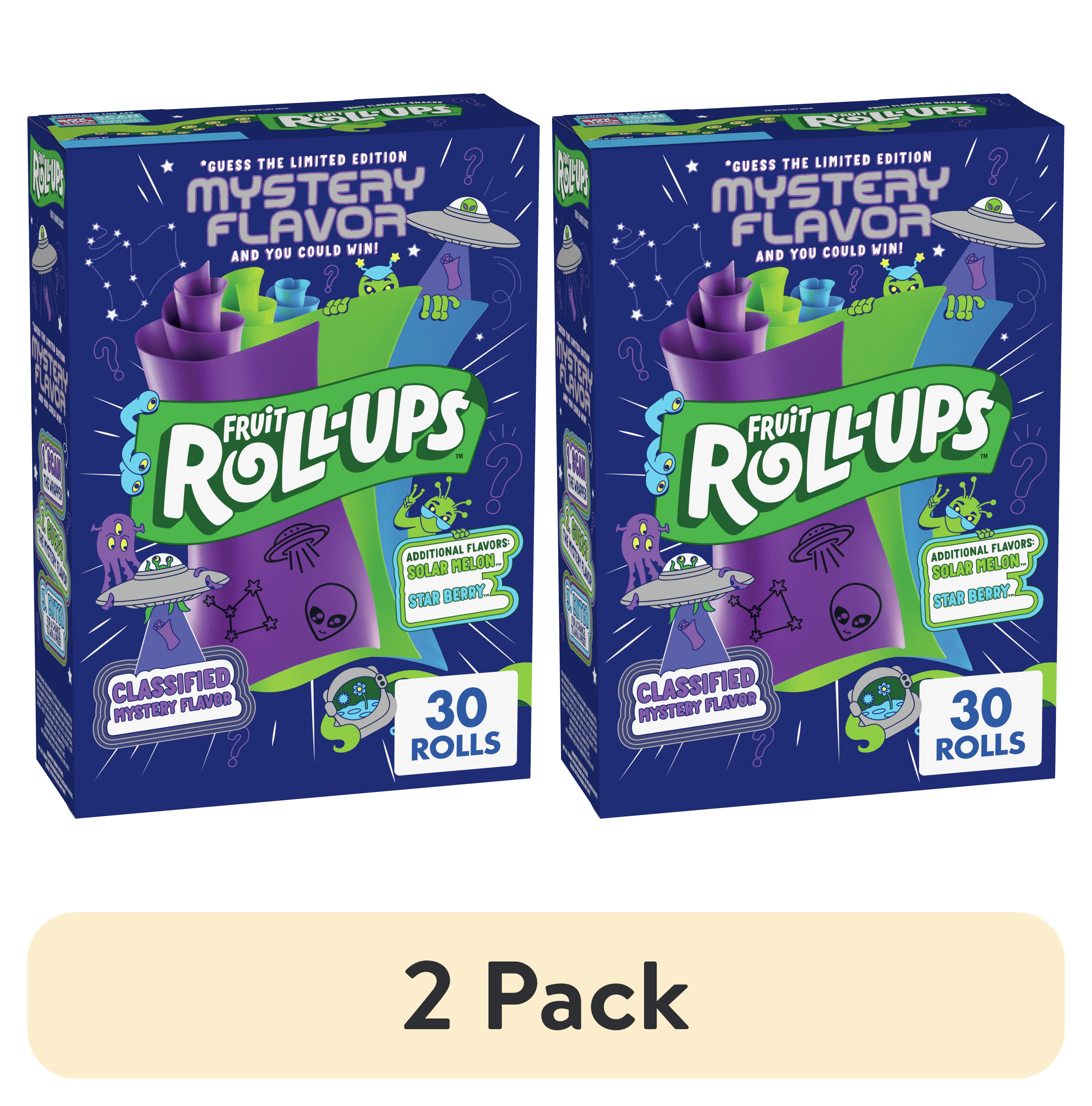 (2 pack) Fruit RollUps Fruit Flavored Snacks, Mystery Flavor, Solar