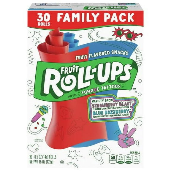 Betty Crocker Fruit Roll-Ups Variety Family Pack - 30 ct Packaging may vary