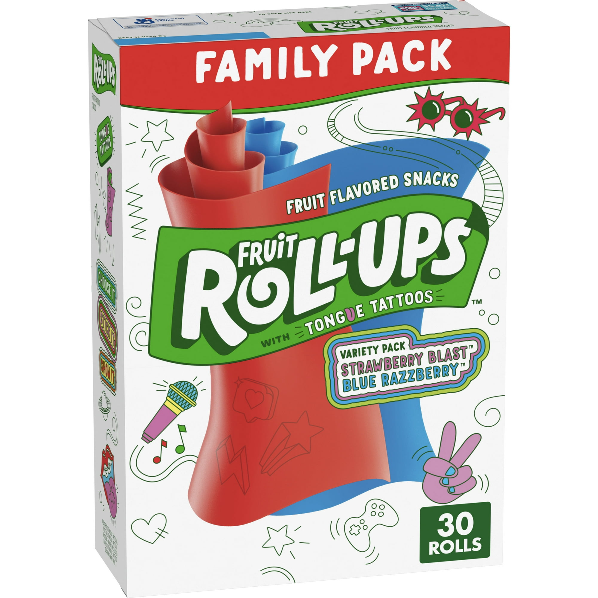 A white box of Fruit Roll-Ups