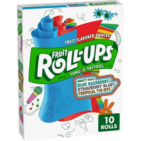 Fruit Roll-Ups Fruit Flavored Snacks, Variety Pack, Pouches, 10 ct(2pack)