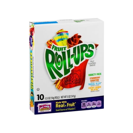 Fruit Roll-Ups Fruit Flavored Snacks, Variety Pack, Pouches, 10 ct