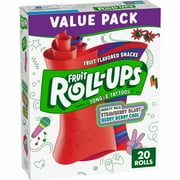 Fruit Roll-Ups Fruit Flavored Snacks, Variety Value Pack, 0.5 oz, 20 ct